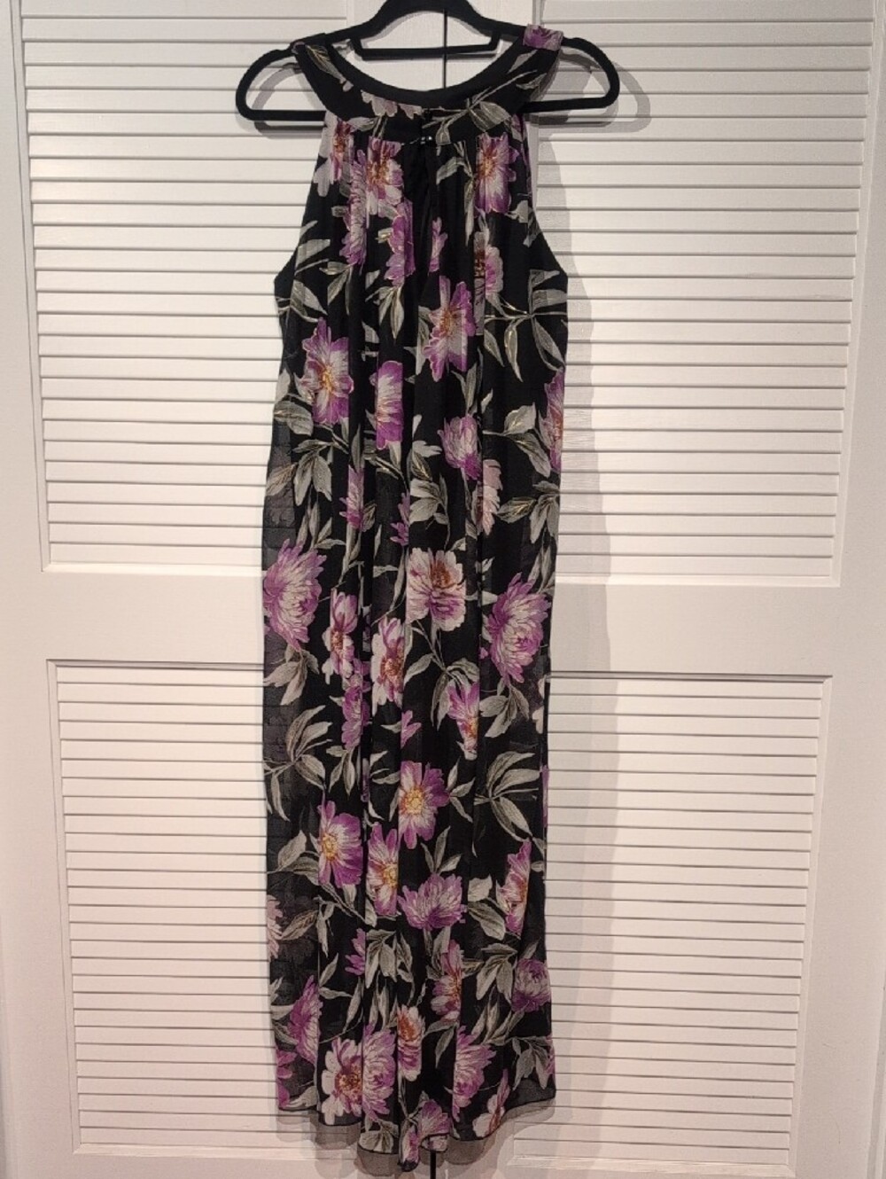 Enfocus Studio Black Maxi Dress Floral Print - Picture 3 of 9